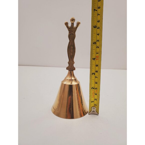 Vintage Brass Hand Bell - Handheld Solid Brass Bell with Charming Tone - Home - Picture 8 of 10
